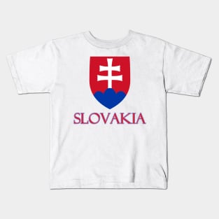 Slovakia - Coat of Arms Design Kids T-Shirt